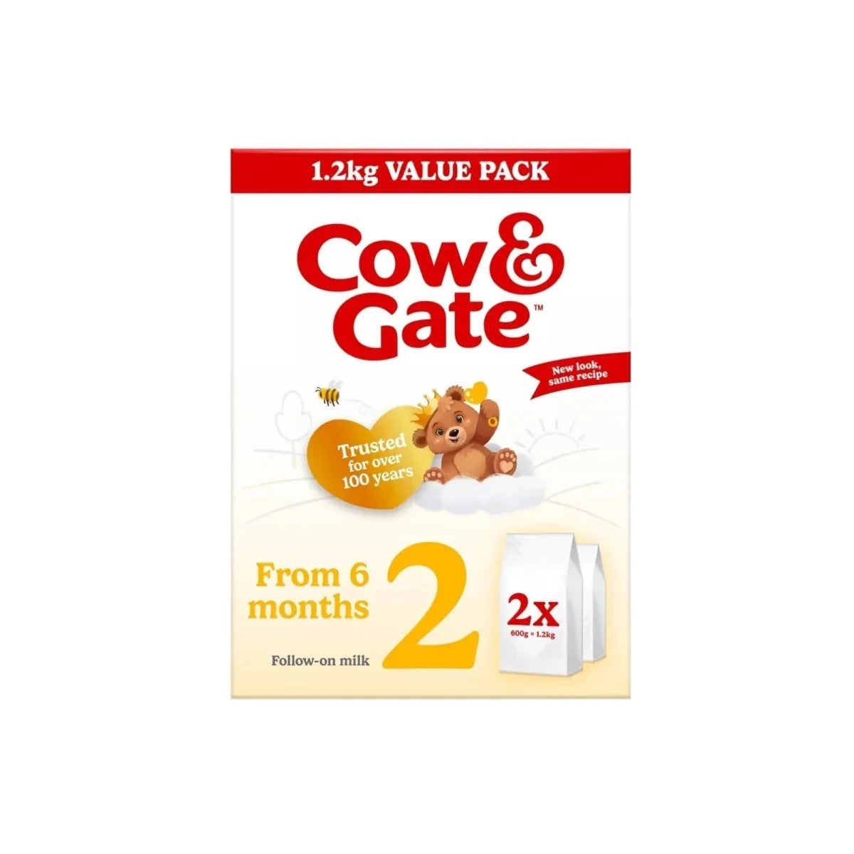 Cow & Gate 2 Follow On Milk Formula 6-12 months 1.2kg (2x600g)