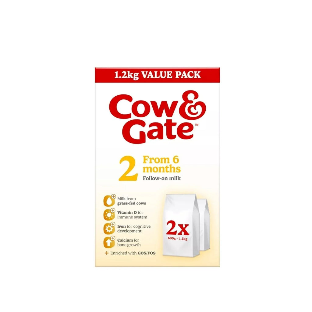 Cow & Gate 2 Follow On Milk Formula 6-12 months 1.2kg (2x600g)