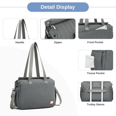 Miss Lulu Diaper Bag (Grey)