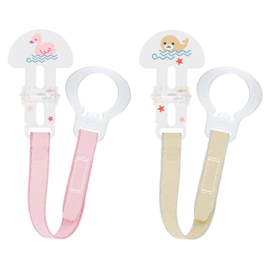 MAM Soother Clips - Pink (Pack of 2)