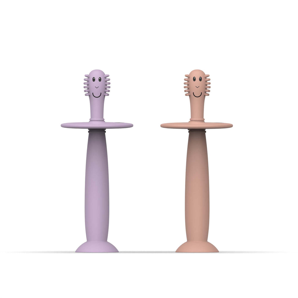 Matchstick Monkey Training Toothbrush (Dusty Pink/Lilac) - Pack of 2