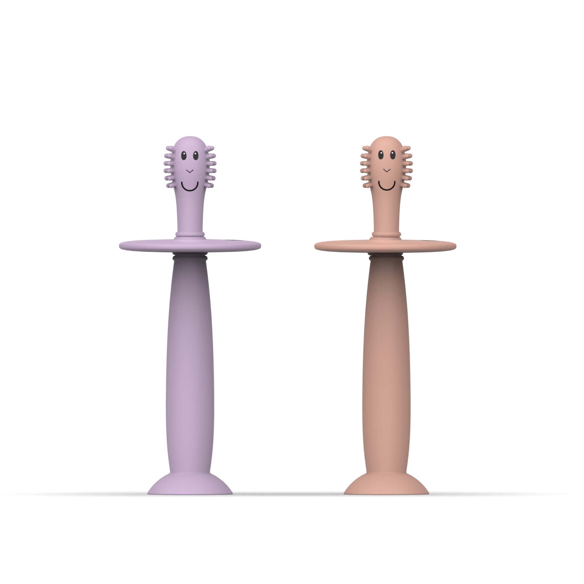 Matchstick Monkey Training Toothbrush (Dusty Pink/Lilac) - Pack of 2