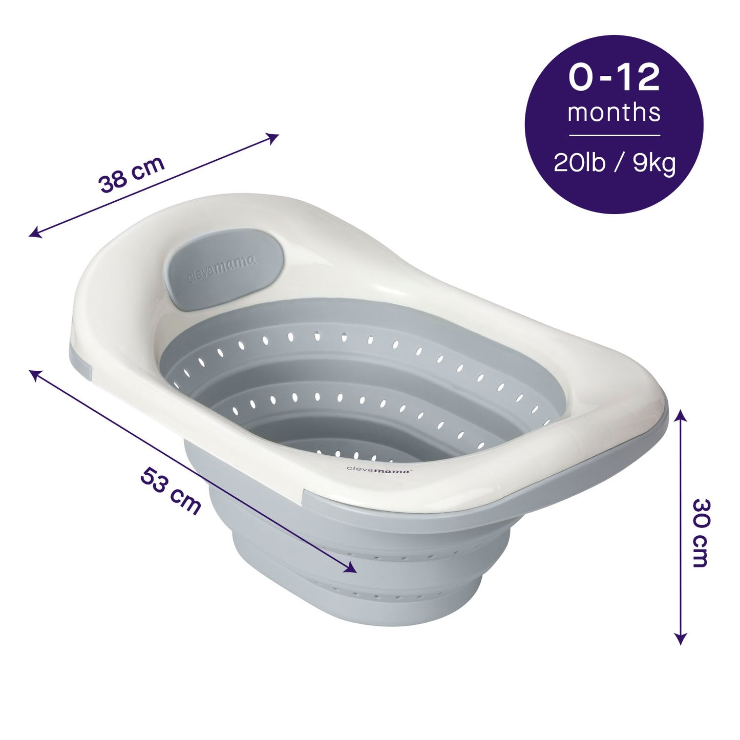 Clevamama Clevabath Sink Bath (Grey)