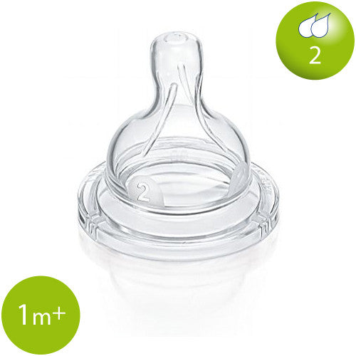 Avent Anti-Colic 1 Month+ Bottle Teats - Slow Flow (Pack of 2)