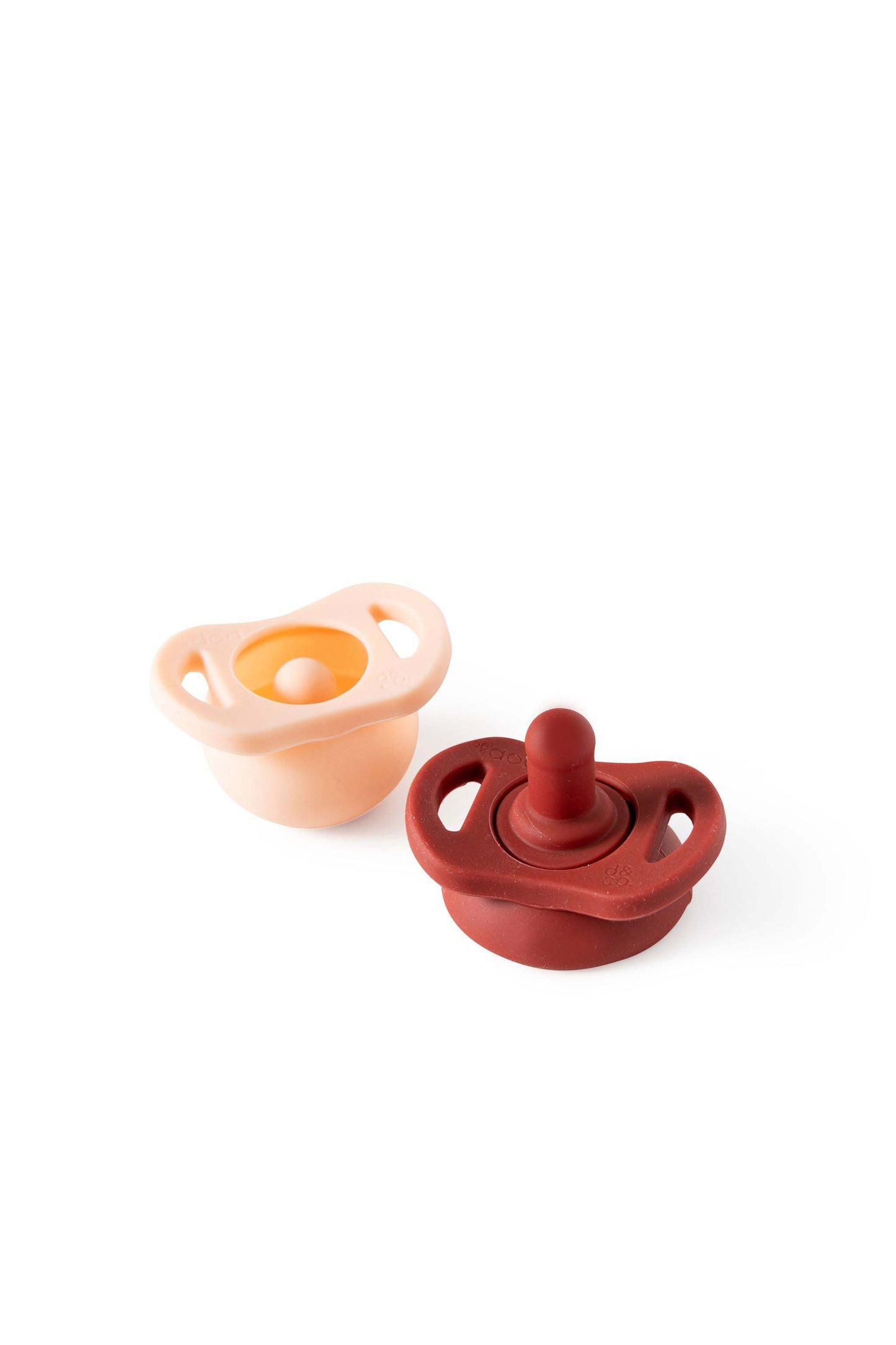 Doddle & Co Pop & Go Pacifier - Just Peachy & Upper Rust (Pack of 2)