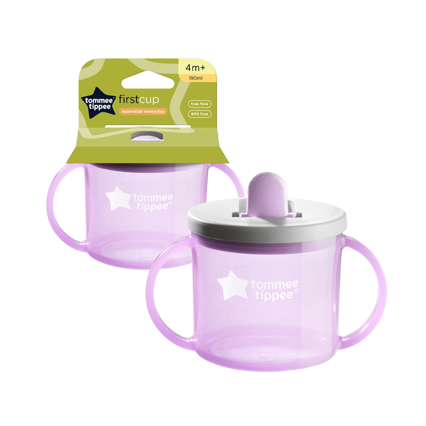 Tommee Tippee First Cup (Purple With Grey Lid)