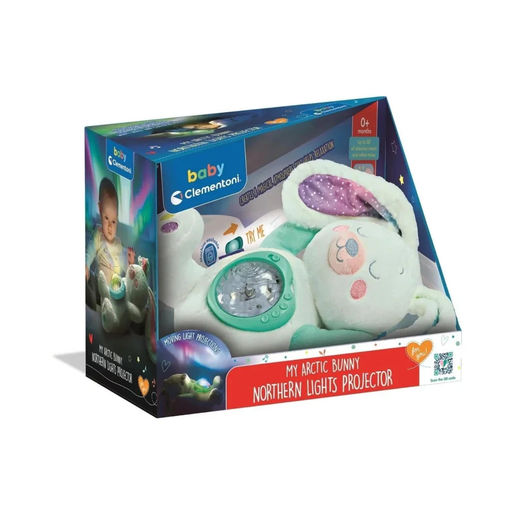 Clementoni Northern Lights Plush Arctic Bunny Projector