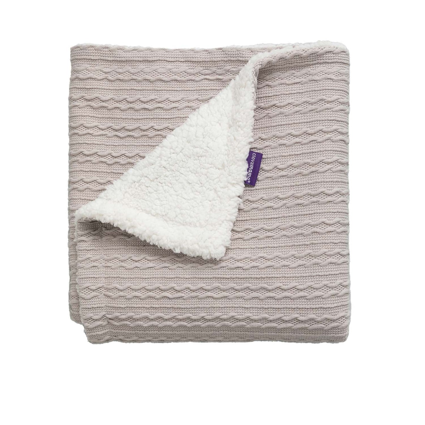 Clevamama Luxe Sherpa Baby Blanket (Available in Grey/Blue/Pink) - Little Lug