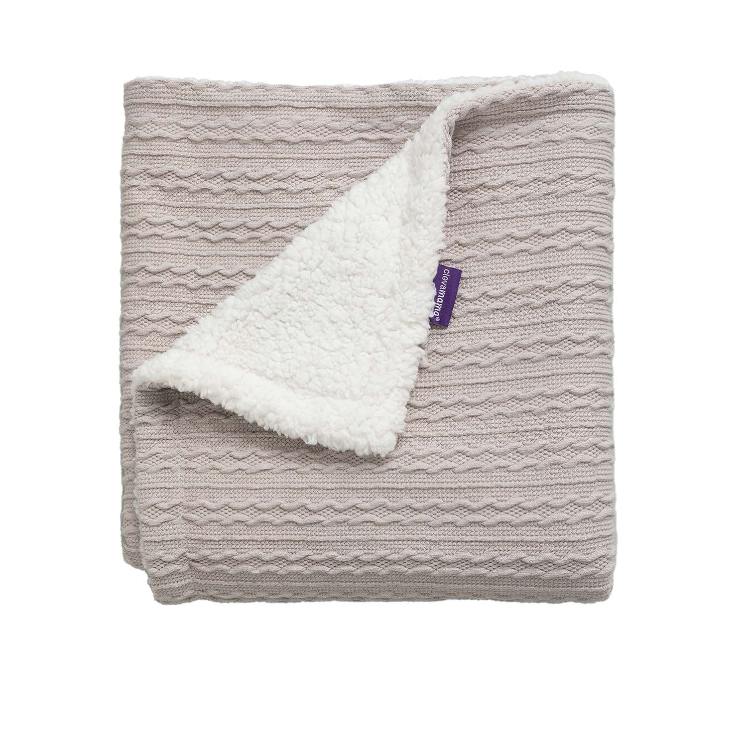 Clevamama Luxe Sherpa Baby Blanket (Available in Grey/Blue/Pink) - Little Lug
