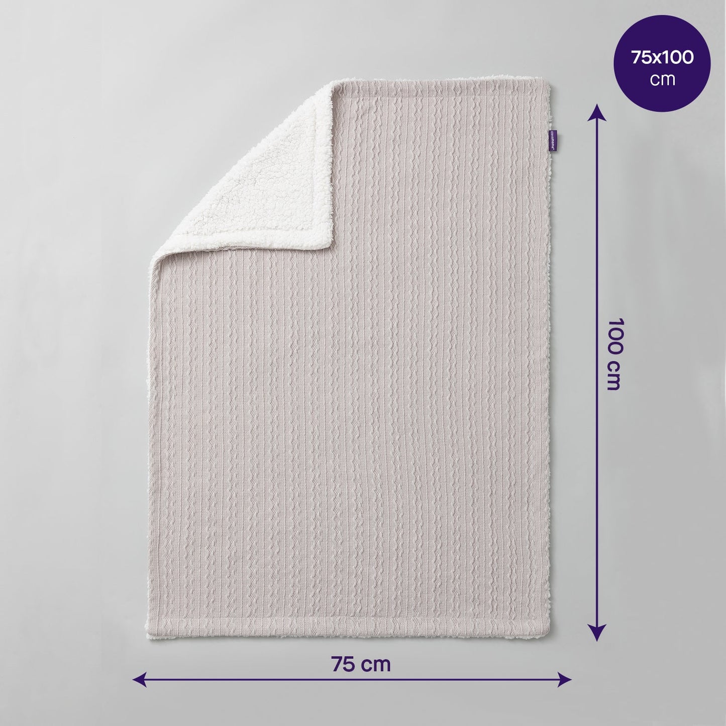 Clevamama Luxe Sherpa Baby Blanket (Available in Grey/Blue/Pink) - Little Lug