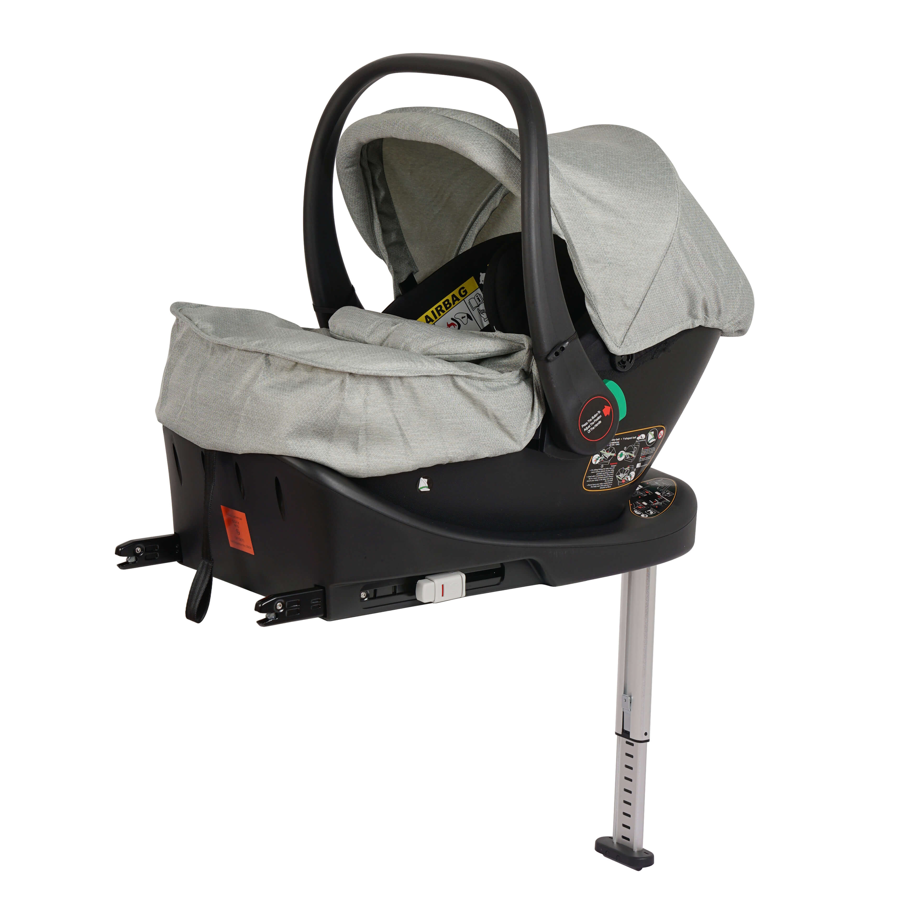 For Your Little One Cruise 3 In 1 Travel System With Car Seat And ISOFIX Base - Pebble Sage (Free Cupholder And Seat Liner Included!)
