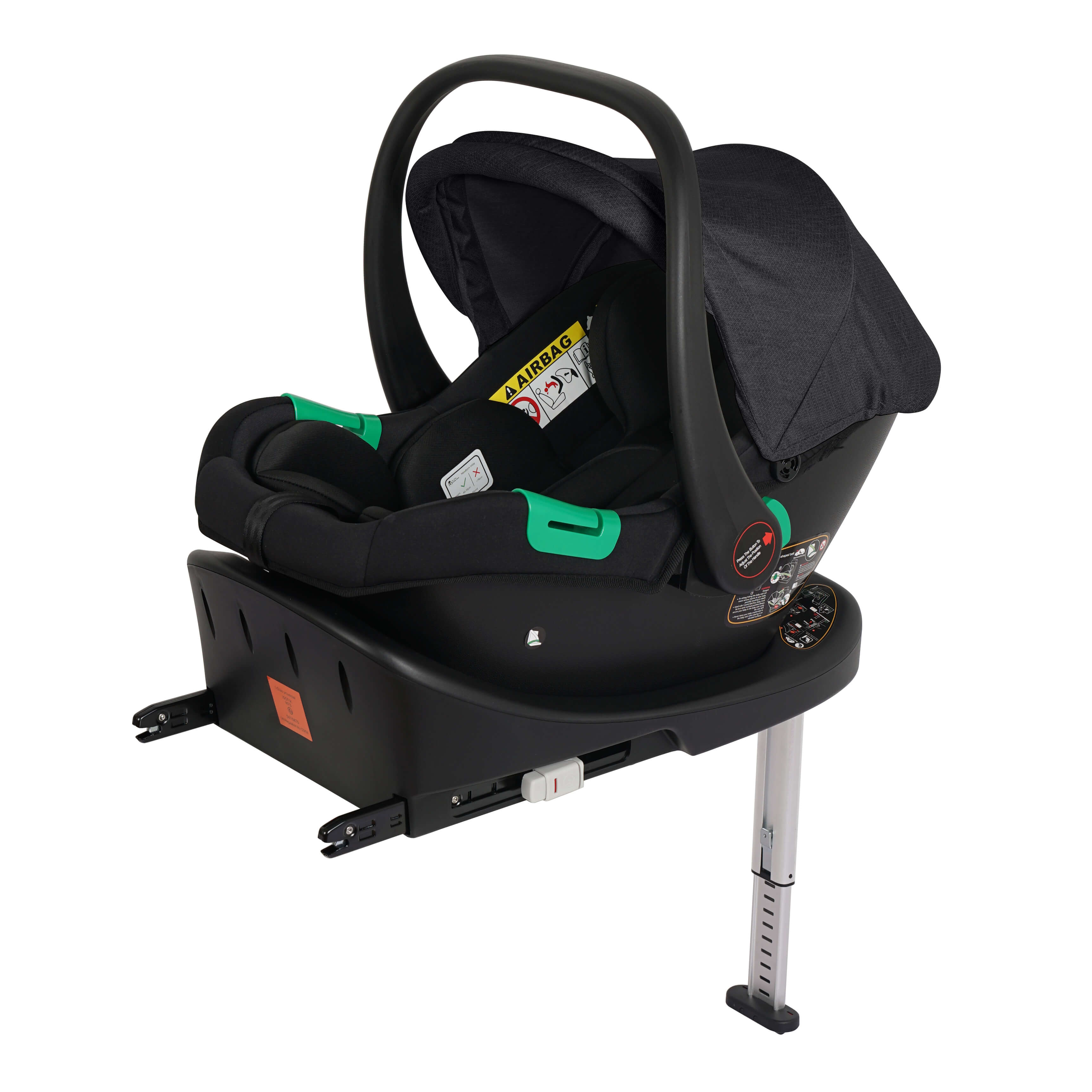 For Your Little One Cruise 3 In 1 Travel System With Car Seat And ISOFIX Base - Eclipse Black (Free Cupholder / Seat Liner Included!)