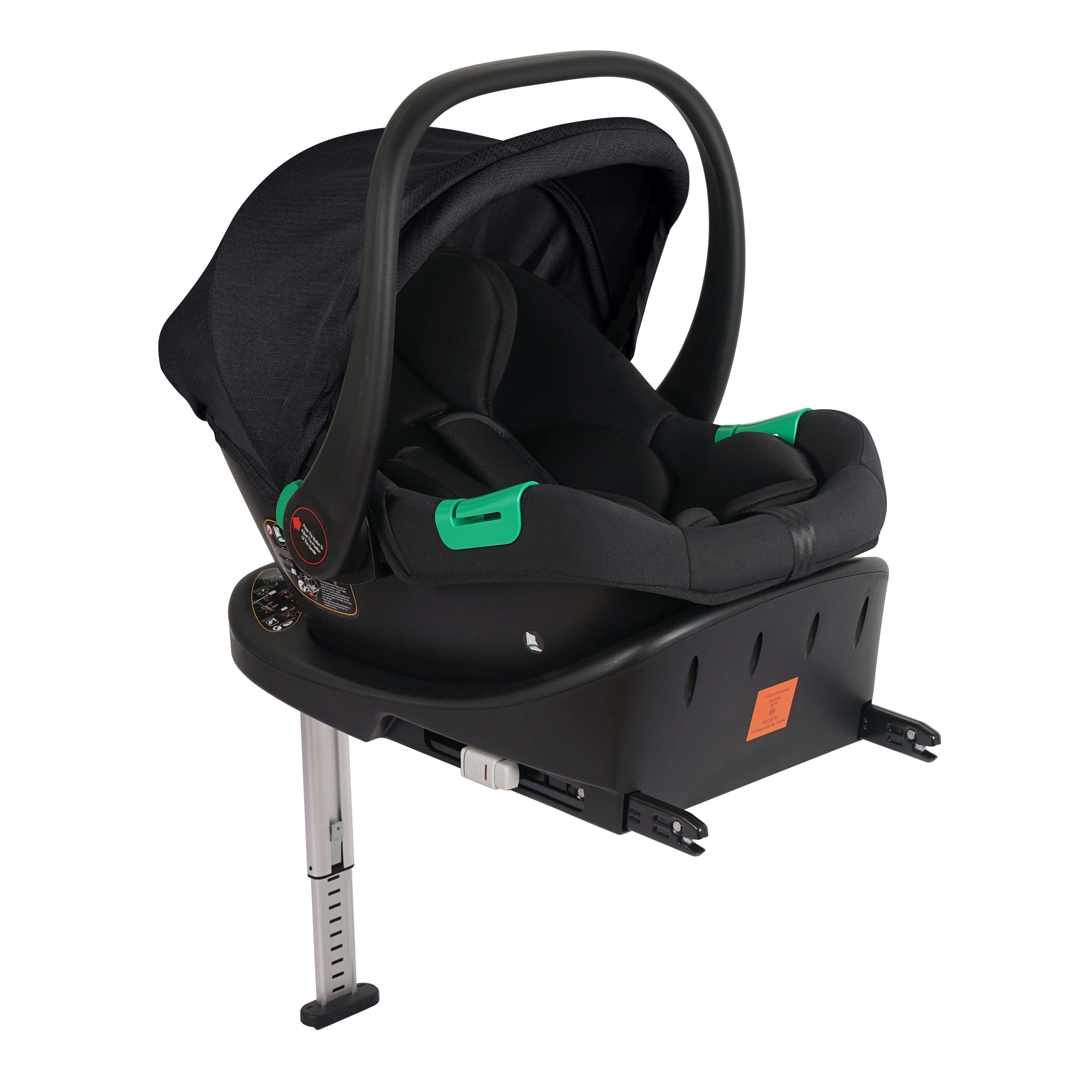 For Your Little One Cruise 3 In 1 Travel System With Car Seat And ISOFIX Base - Eclipse Black (Free Cupholder / Seat Liner Included!)