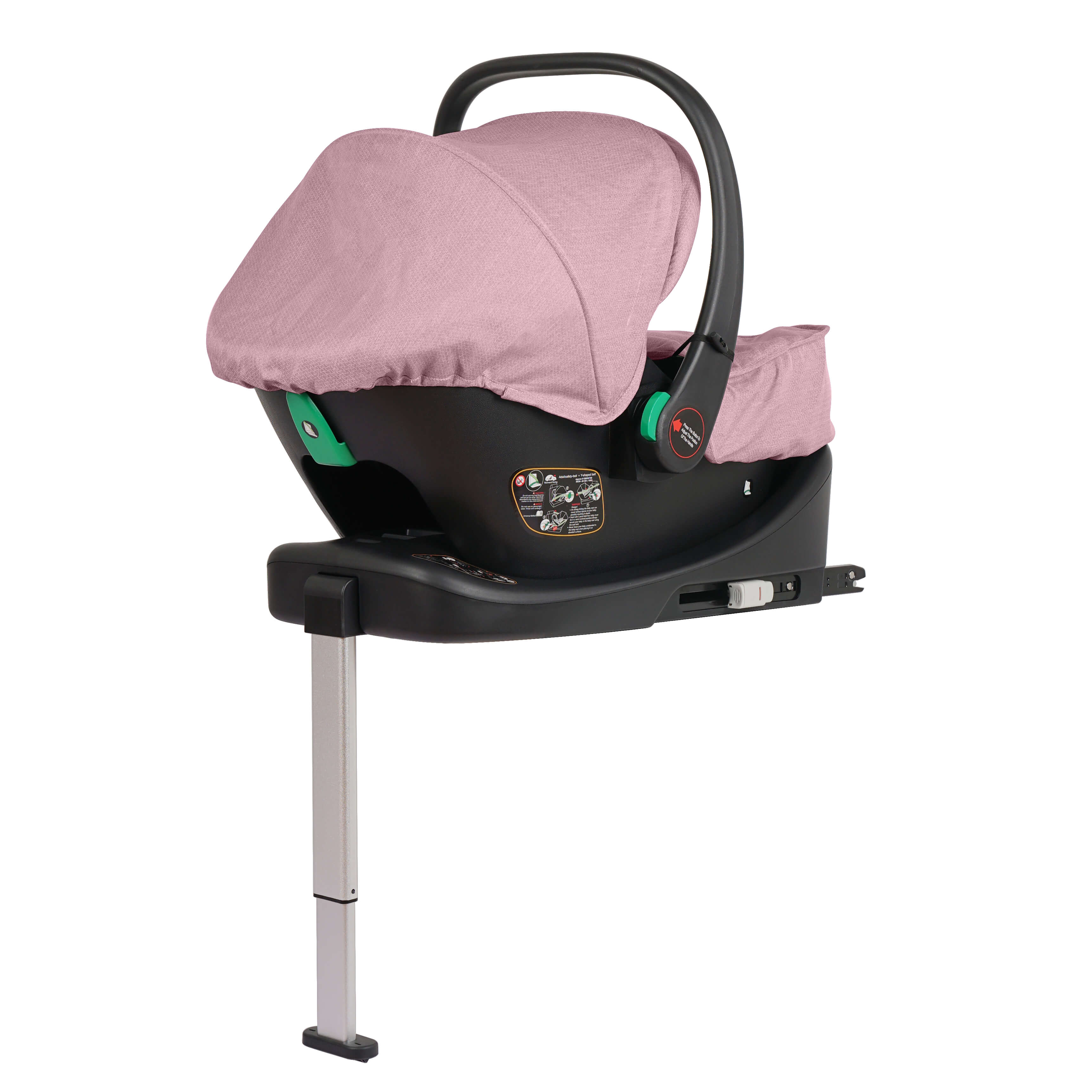 For Your Little One Cruise 3 In 1 Travel System With Car Seat And ISOFIX Base - Blush Rose (Free Cupholder And Seat Liner Included!)
