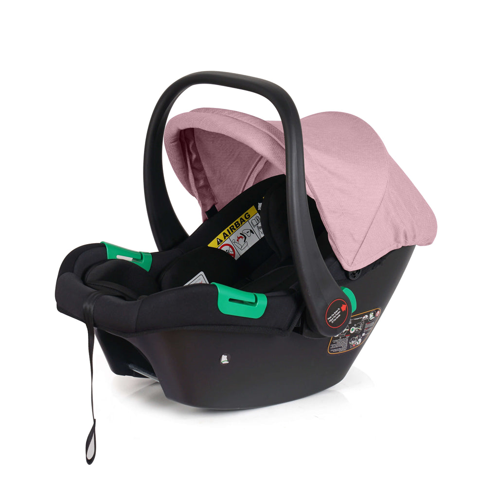For Your Little One Cruise 3 In 1 Travel System With Car Seat And ISOFIX Base - Blush Rose (Free Cupholder And Seat Liner Included!)