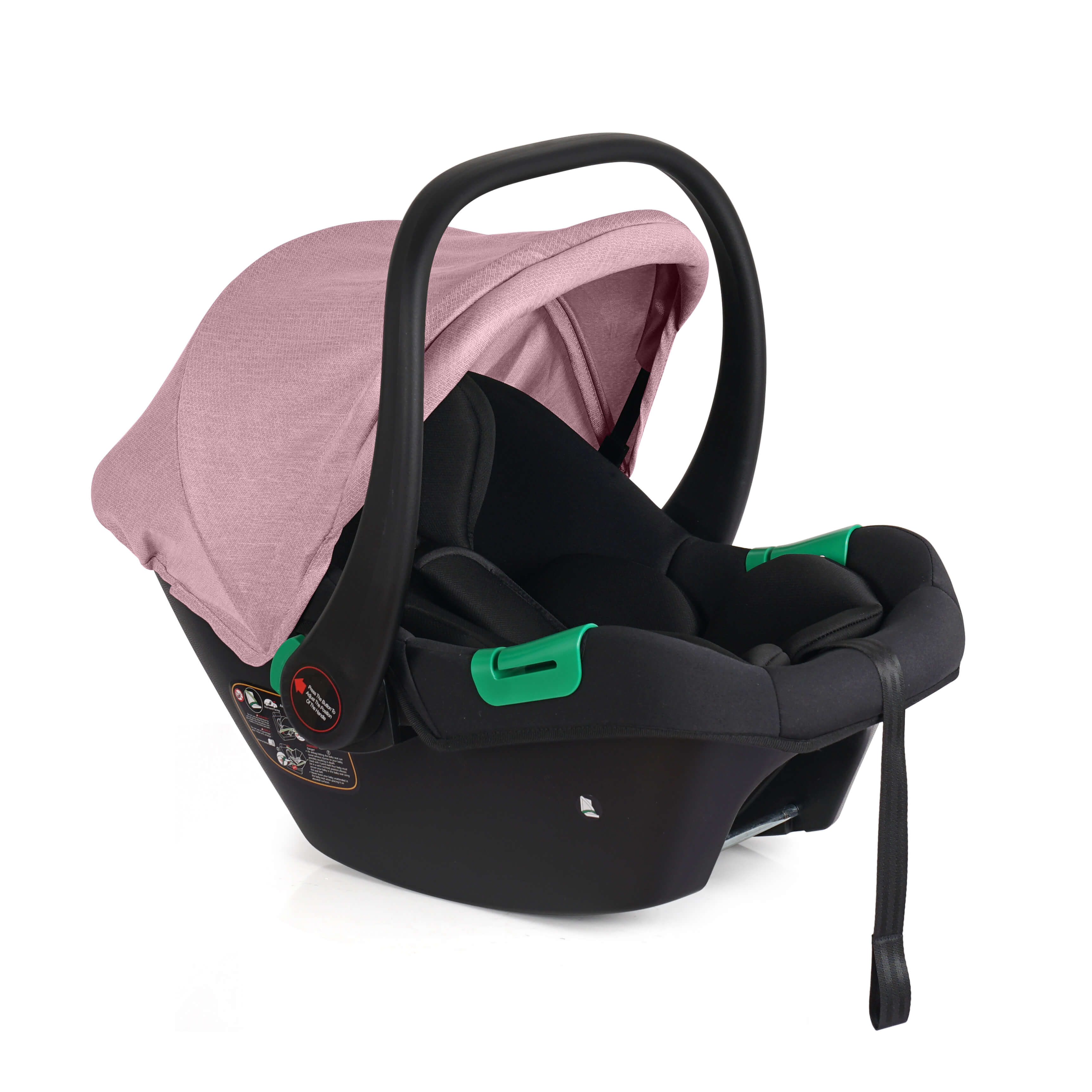 For Your Little One Cruise 3 In 1 Travel System With Car Seat And ISOFIX Base - Blush Rose (Free Cupholder And Seat Liner Included!)