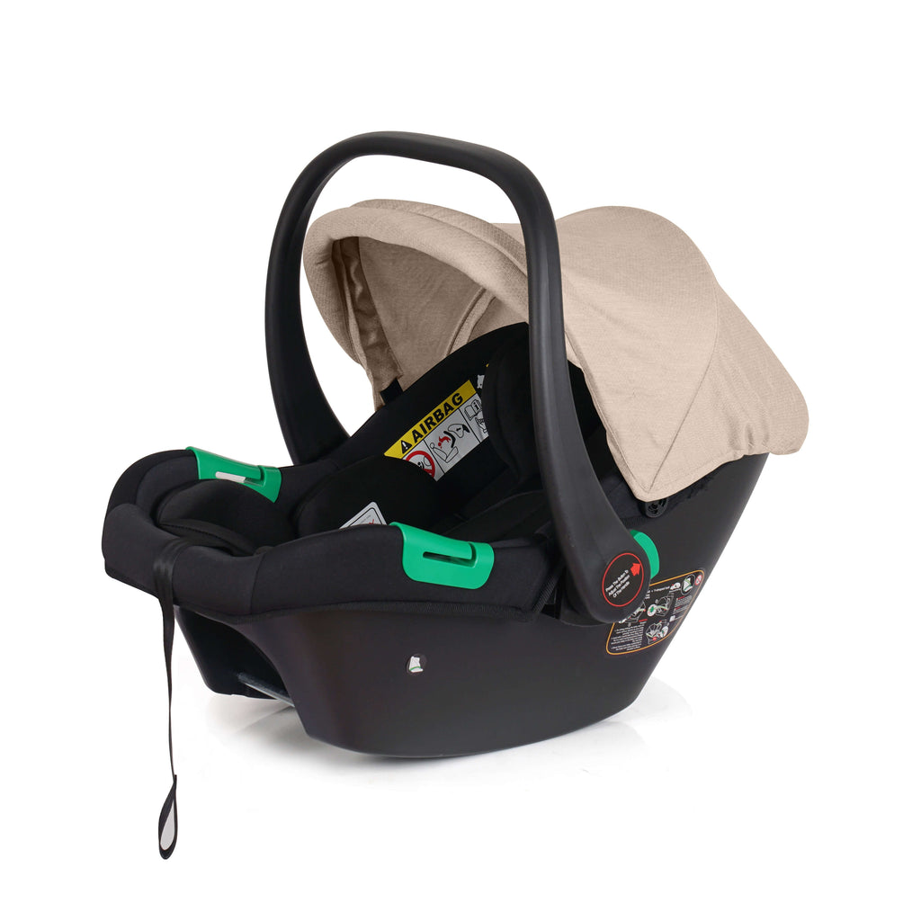 For Your Little One Cruise 3 In 1 Travel System With Car Seat And ISOFIX Base - Dune Beige (Free Cupholder And Seat Liner Included!)