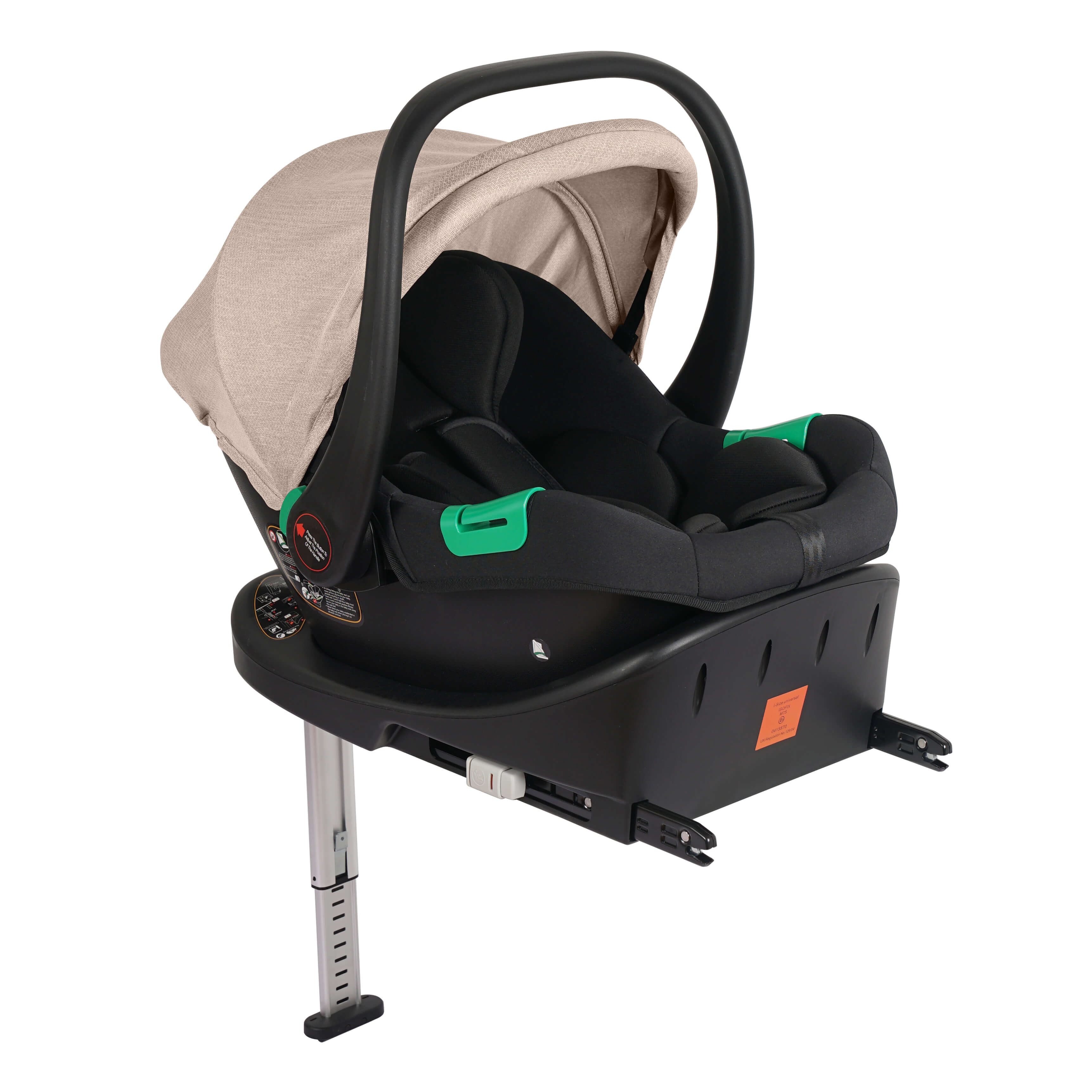 For Your Little One Cruise 3 In 1 Travel System With Car Seat And ISOFIX Base - Dune Beige (Free Cupholder And Seat Liner Included!)