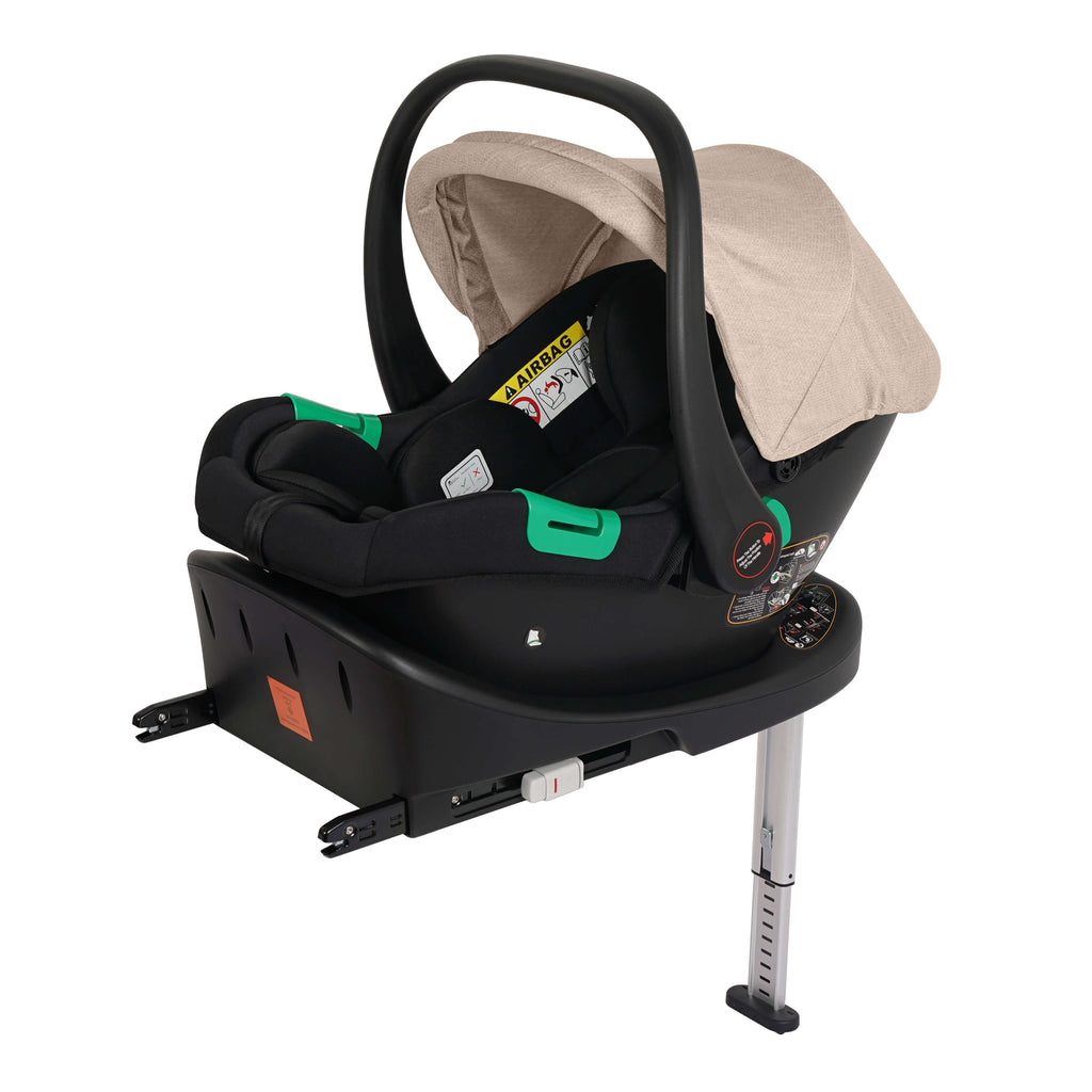 For Your Little One Cruise 3 In 1 Travel System With Car Seat And ISOFIX Base - Dune Beige (Free Cupholder And Seat Liner Included!)