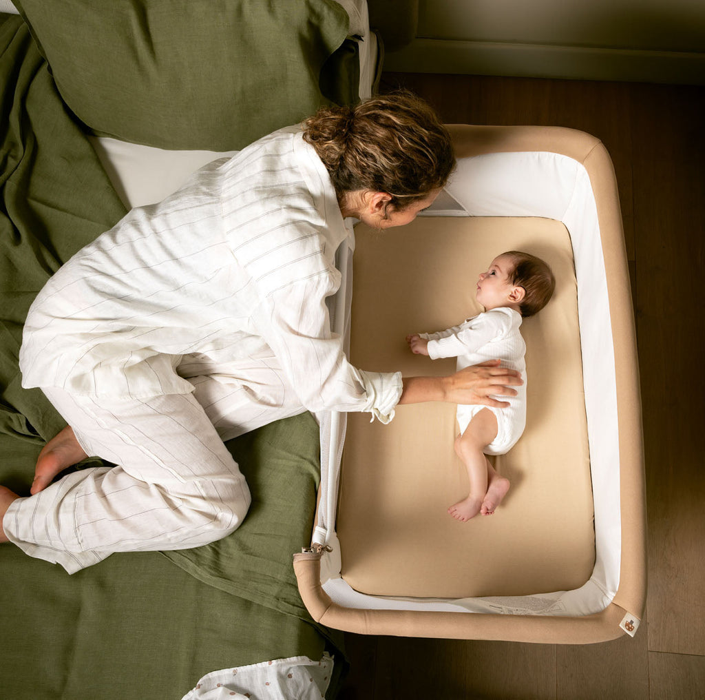 Jane Baby Side Crib + 4 Piece Bedding Set & Safety Mattress, Special Nature Edition