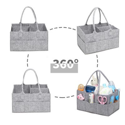 Kono Grey Felt Caddy Organiser With Storage
