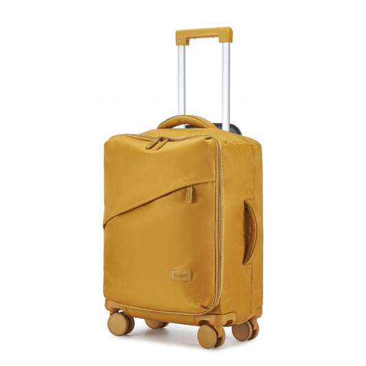 Kono 20 Inch Lightweight Soft Shell Carry-On Cabin Size Suitcase With TSA Lock And Separate Wet/Dry Compartment
