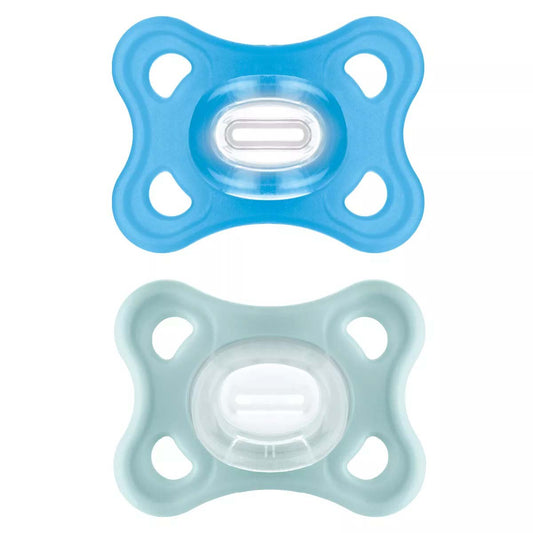 MAM Comfort Silicone Soother [0-3 Months] - Blue (Pack of 2)