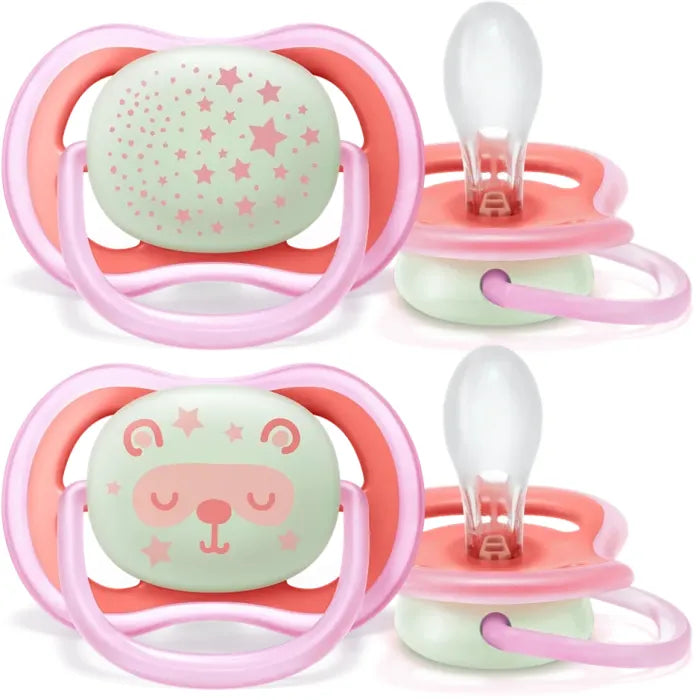 Avent Ultra Air Night Soother (6-18M) - Girl