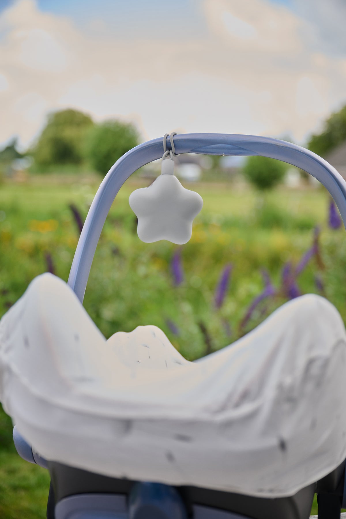 Dooky Silicone Pacifier Case (Grey Star)