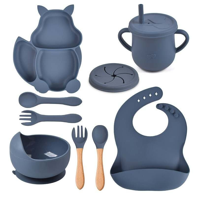 Little Lion 9 Piece Baby Weaning Set (Dark Grey)