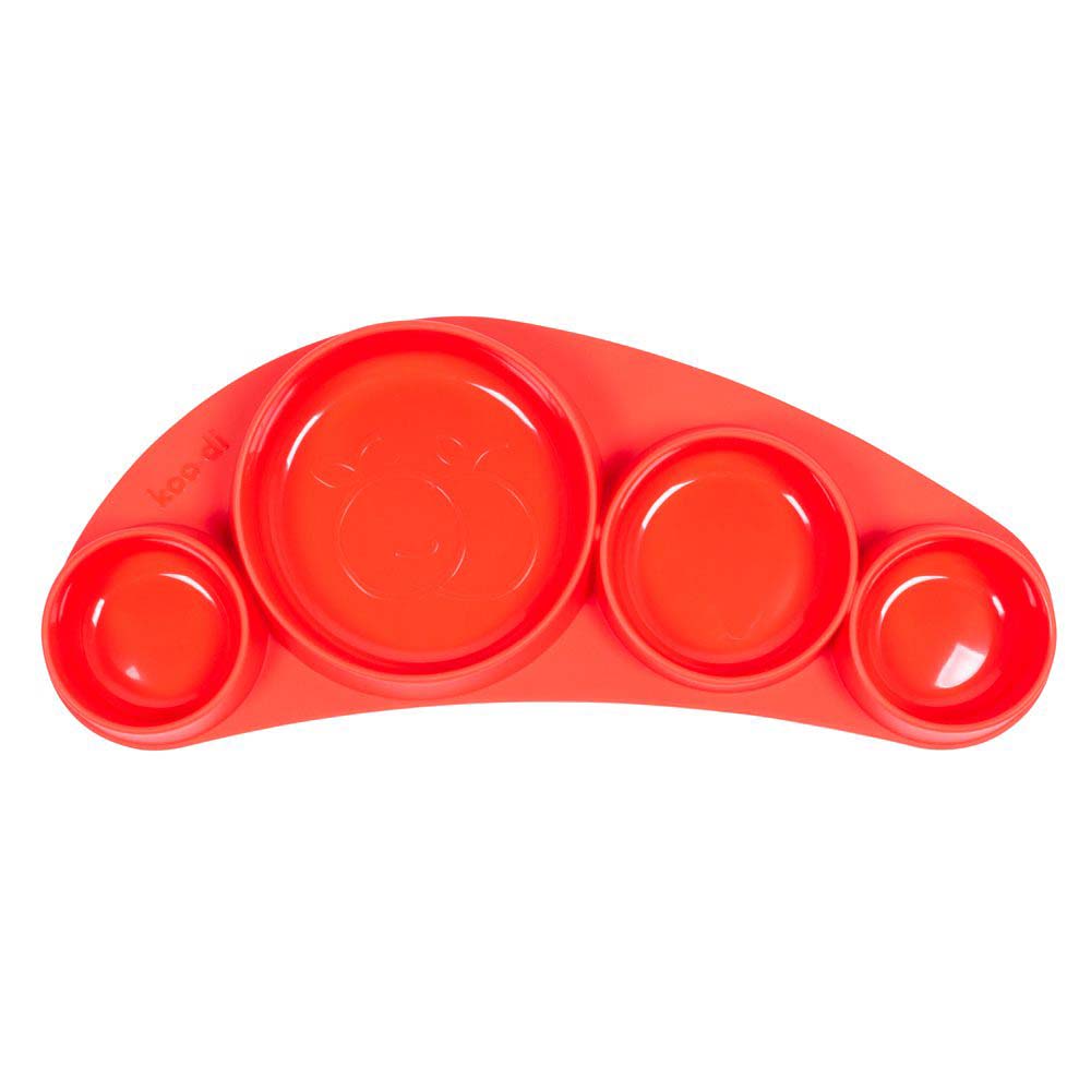 Koo-Di Tiny Tapas Silicone Placemat (Available in Buttercup/Ladybug Red/Spring Water)