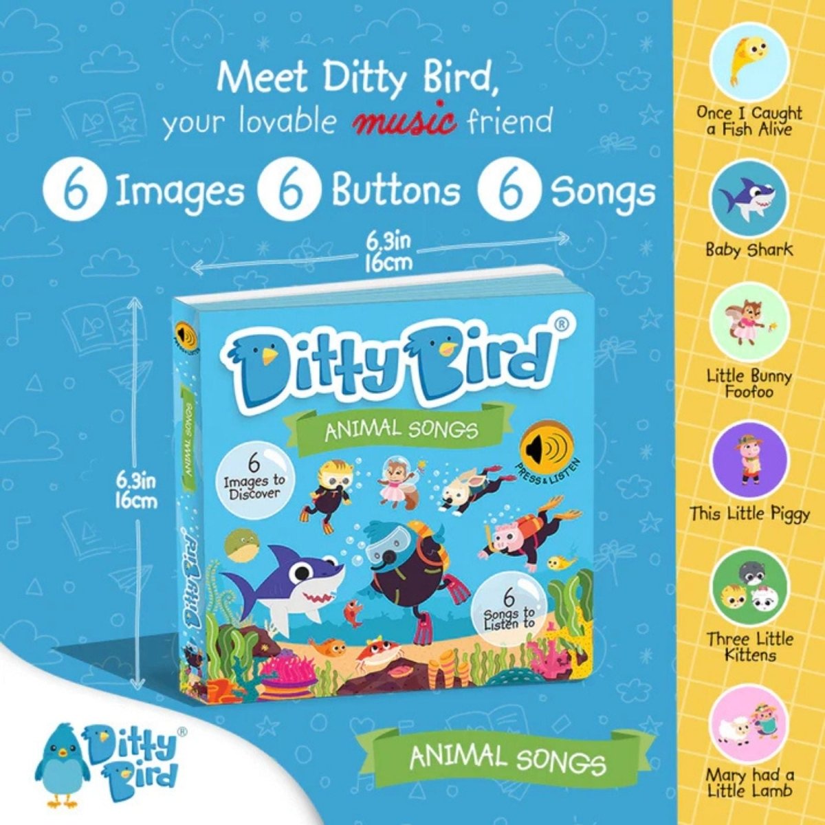 Ditty Bird Animal Songs Book