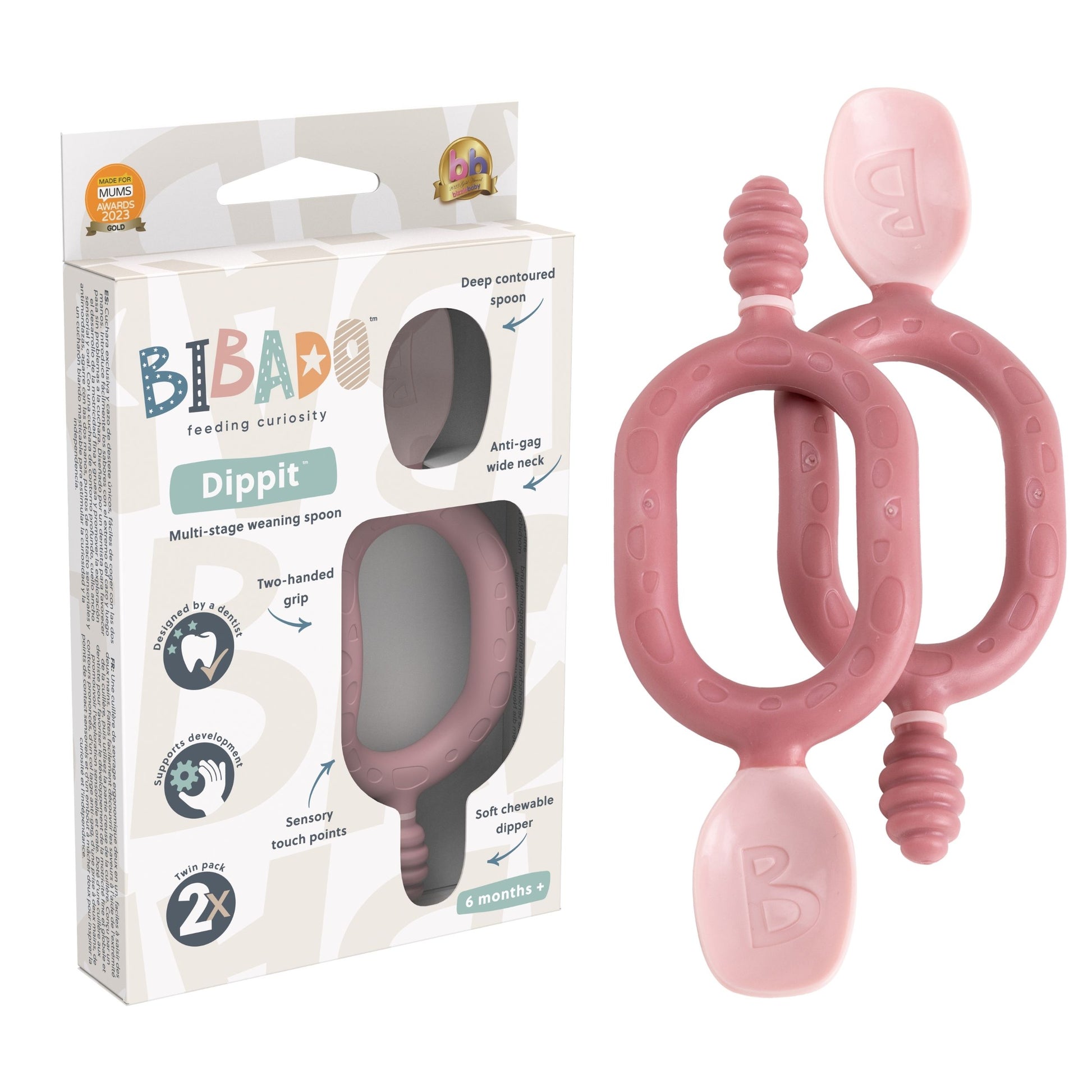 Bibado Dippit Weaning Spoon - 6 months plus (Pack of 2)