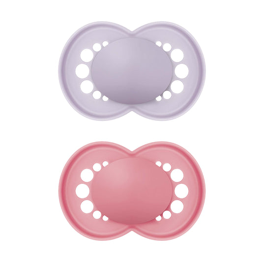 MAM Original Soother (6months+) - Plain Pink (Pack of 2)