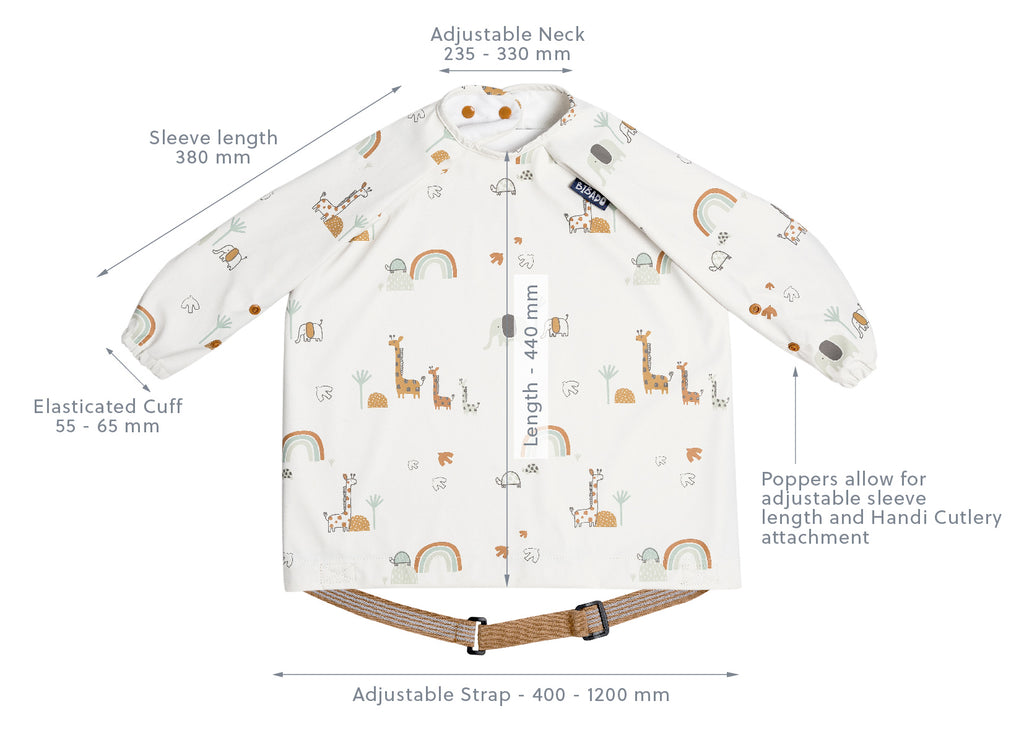 Bibado Coverall Weaning Bib (Available in Botanical Bunnies/Chasing Rainbows/George Pig/Peppa Pig/Serengeti Spaghetti)