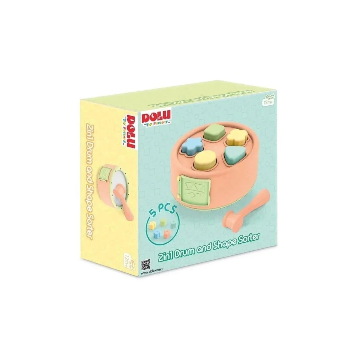 Dolu 2-in-1 Drum & Shape Sorter