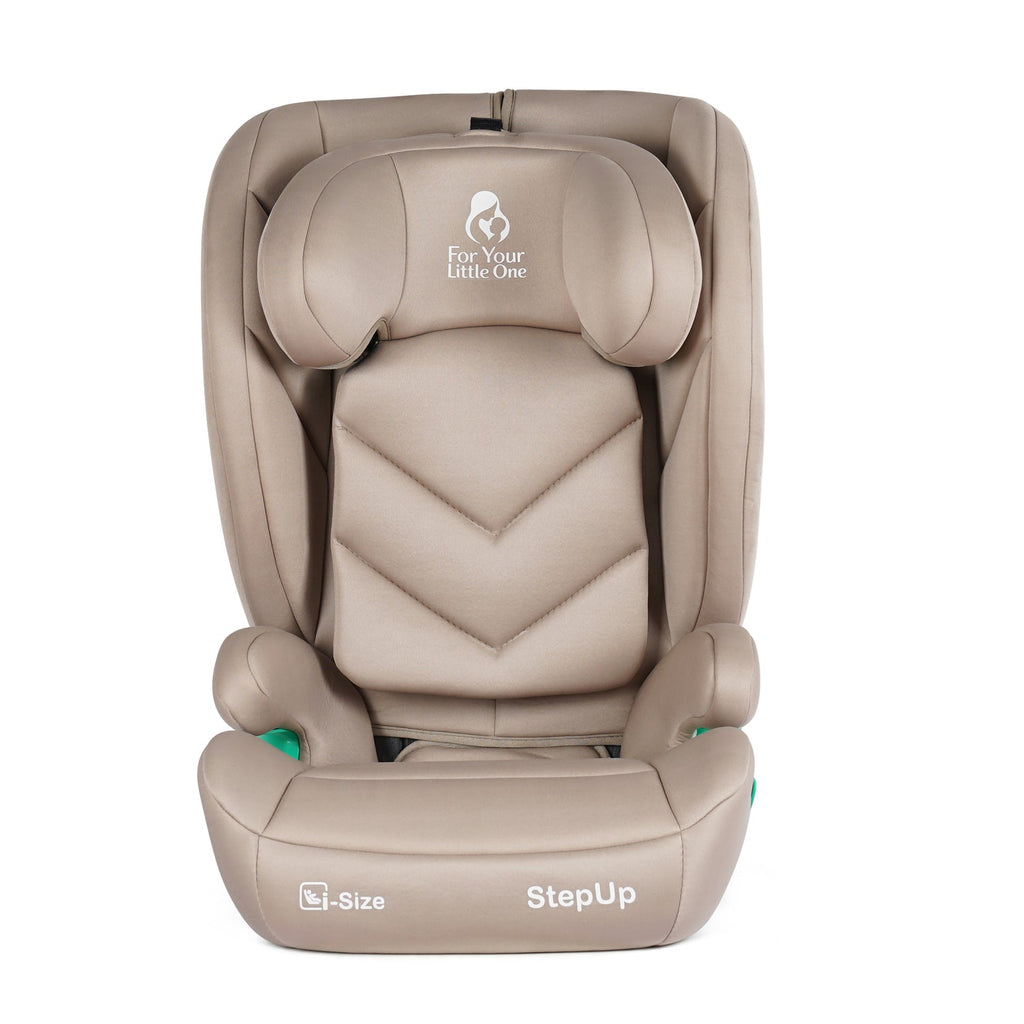 For Your Little One Stepup I-Size Isofix 2/3 Car Seat Booster Seat - Latte Beige (4-12 Years)