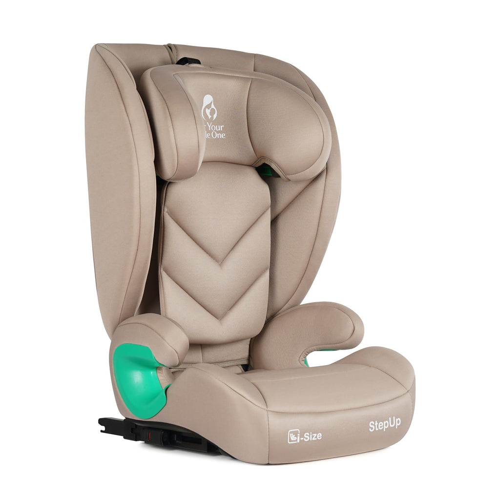 For Your Little One Stepup I-Size Isofix 2/3 Car Seat Booster Seat - Latte Beige (4-12 Years)