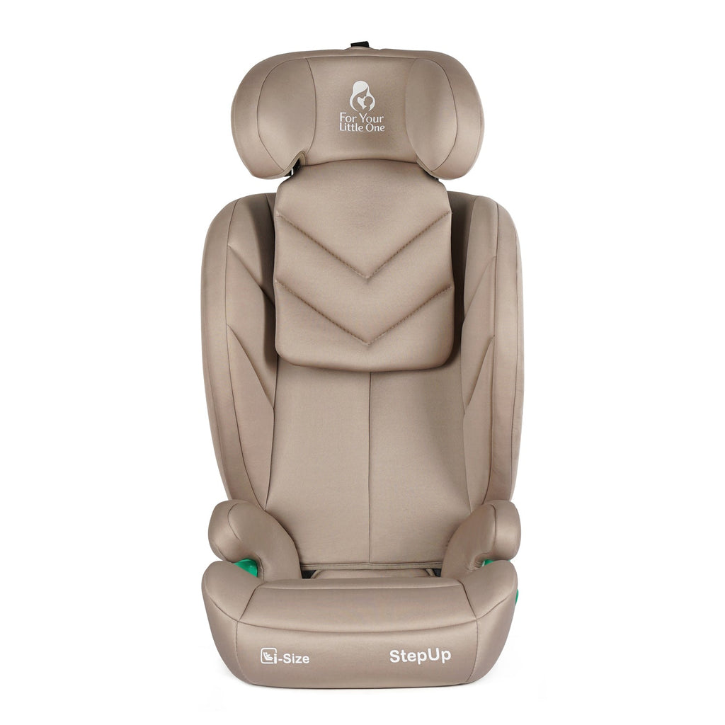 For Your Little One Stepup I-Size Isofix 2/3 Car Seat Booster Seat - Latte Beige (4-12 Years)