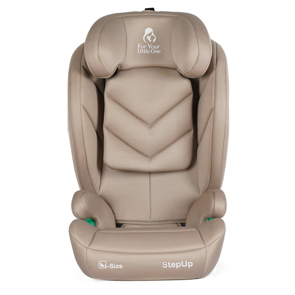 For Your Little One Stepup I-Size Isofix 2/3 Car Seat Booster Seat - Latte Beige (4-12 Years)