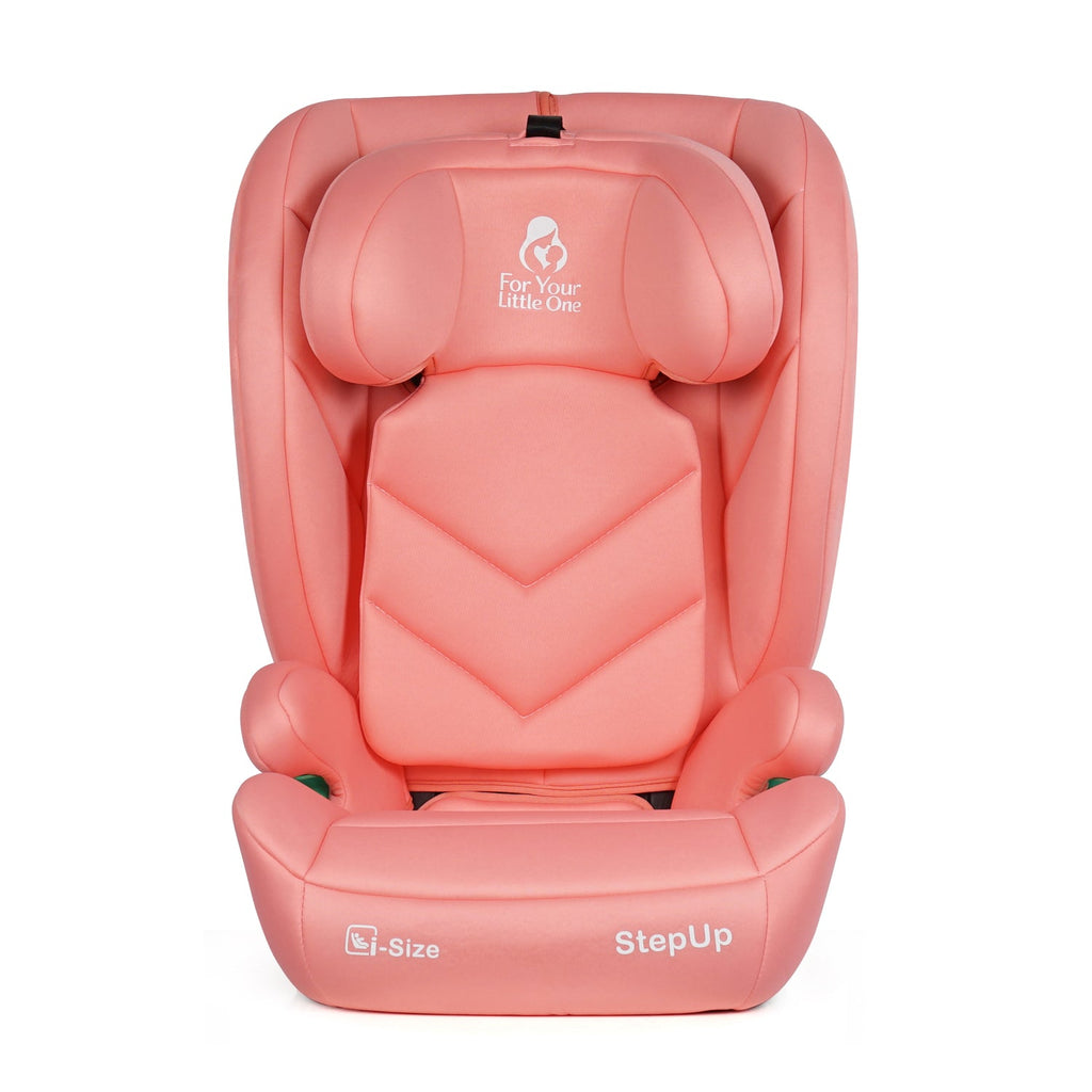 For Your Little One Stepup I-Size Isofix 2/3 Car Seat Booster Seat - Blush Rose (4-12 Years)