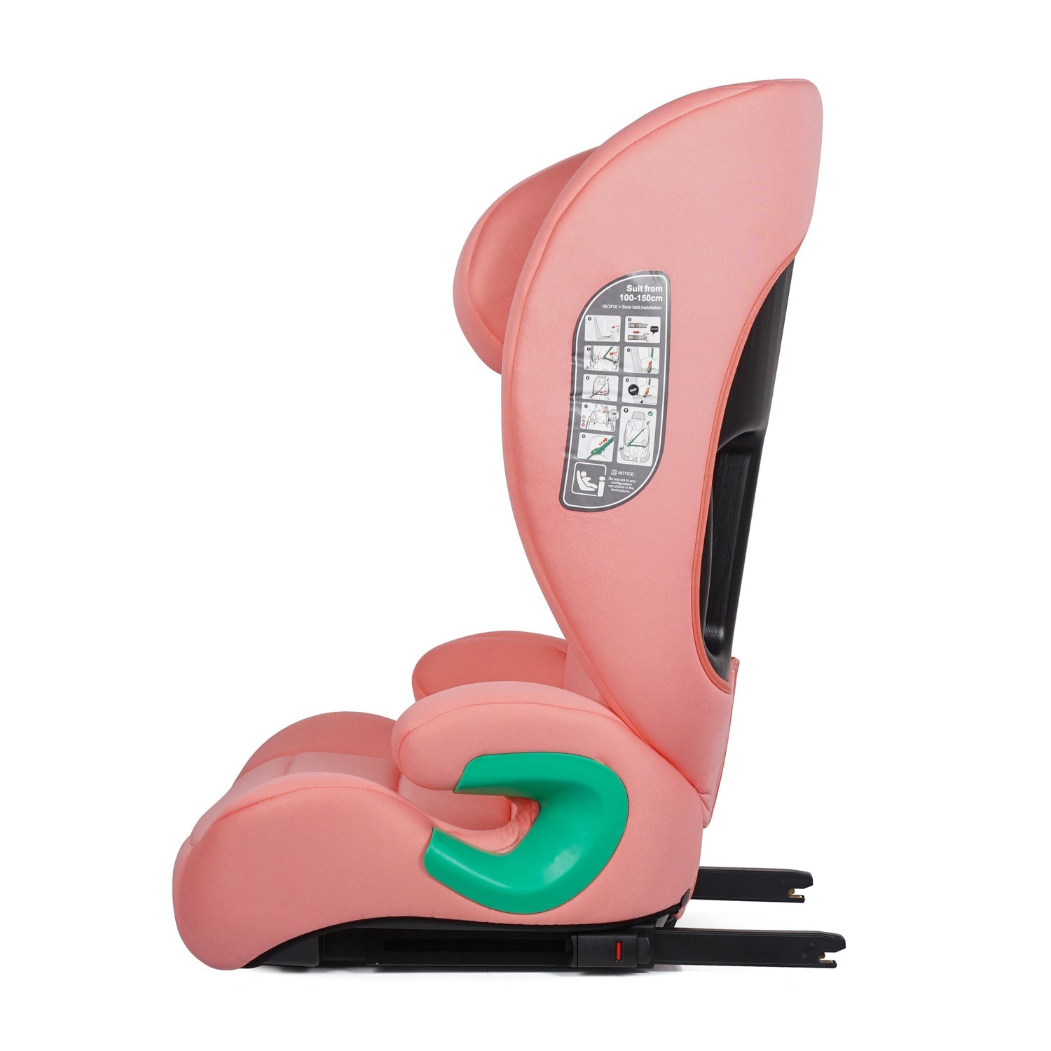 For Your Little One Stepup I-Size Isofix 2/3 Car Seat Booster Seat - Blush Rose (4-12 Years)