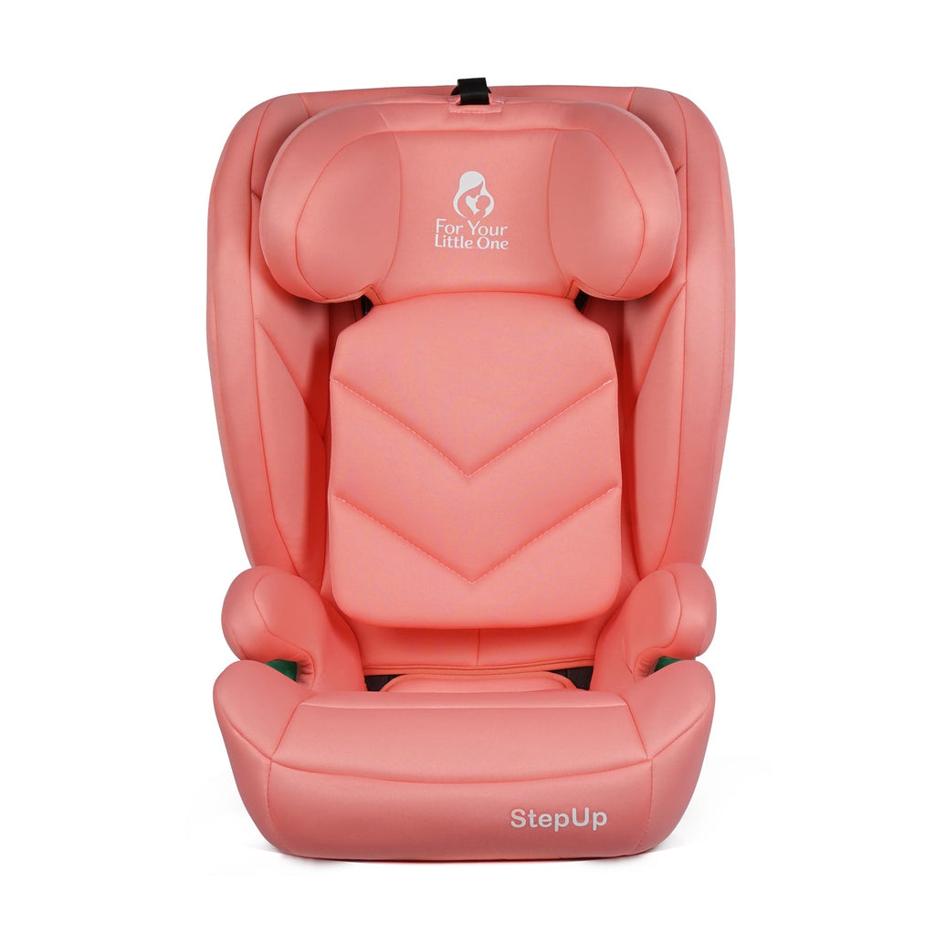 For Your Little One Stepup I-Size Belted 2/3 Car Seat Booster Seat - Blush Rose (4-12 Years)