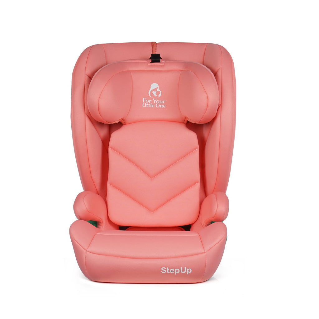 For Your Little One Stepup I-Size Belted 2/3 Car Seat Booster Seat - Blush Rose (4-12 Years)