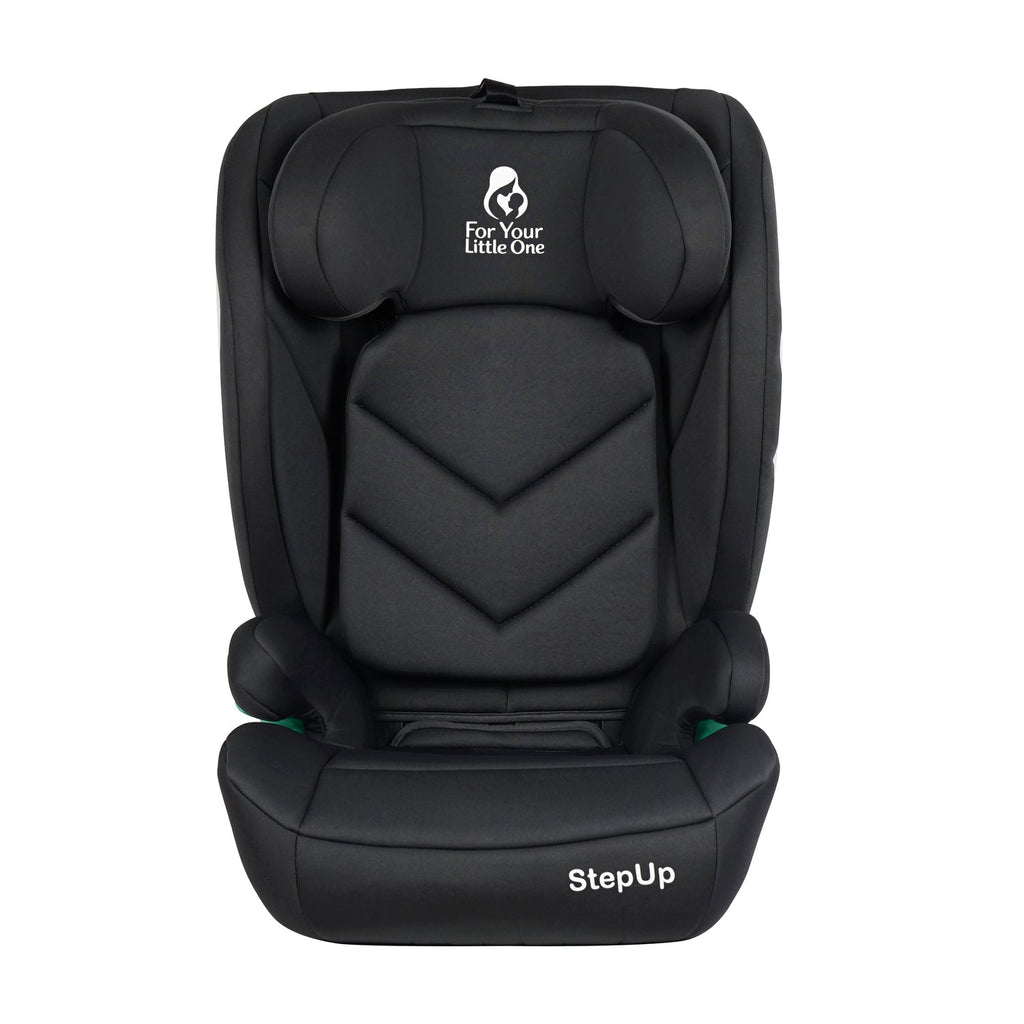 For Your Little One Stepup I-Size Belted 2/3 Car Seat Booster Seat - Midnight Black (4-12 Years)