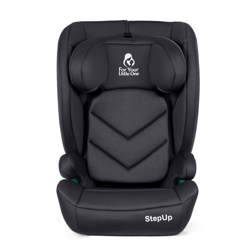 For Your Little One Stepup I-Size Belted 2/3 Car Seat Booster Seat - Midnight Black (4-12 Years)