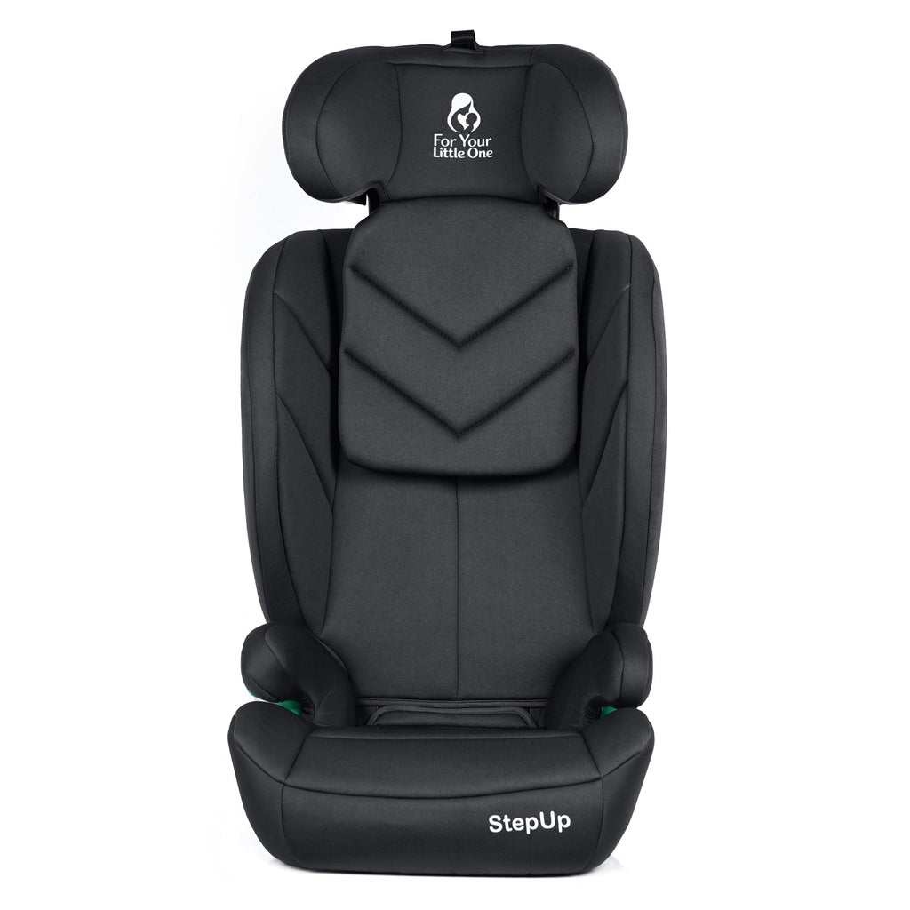 For Your Little One Stepup I-Size Belted 2/3 Car Seat Booster Seat - Midnight Black (4-12 Years)