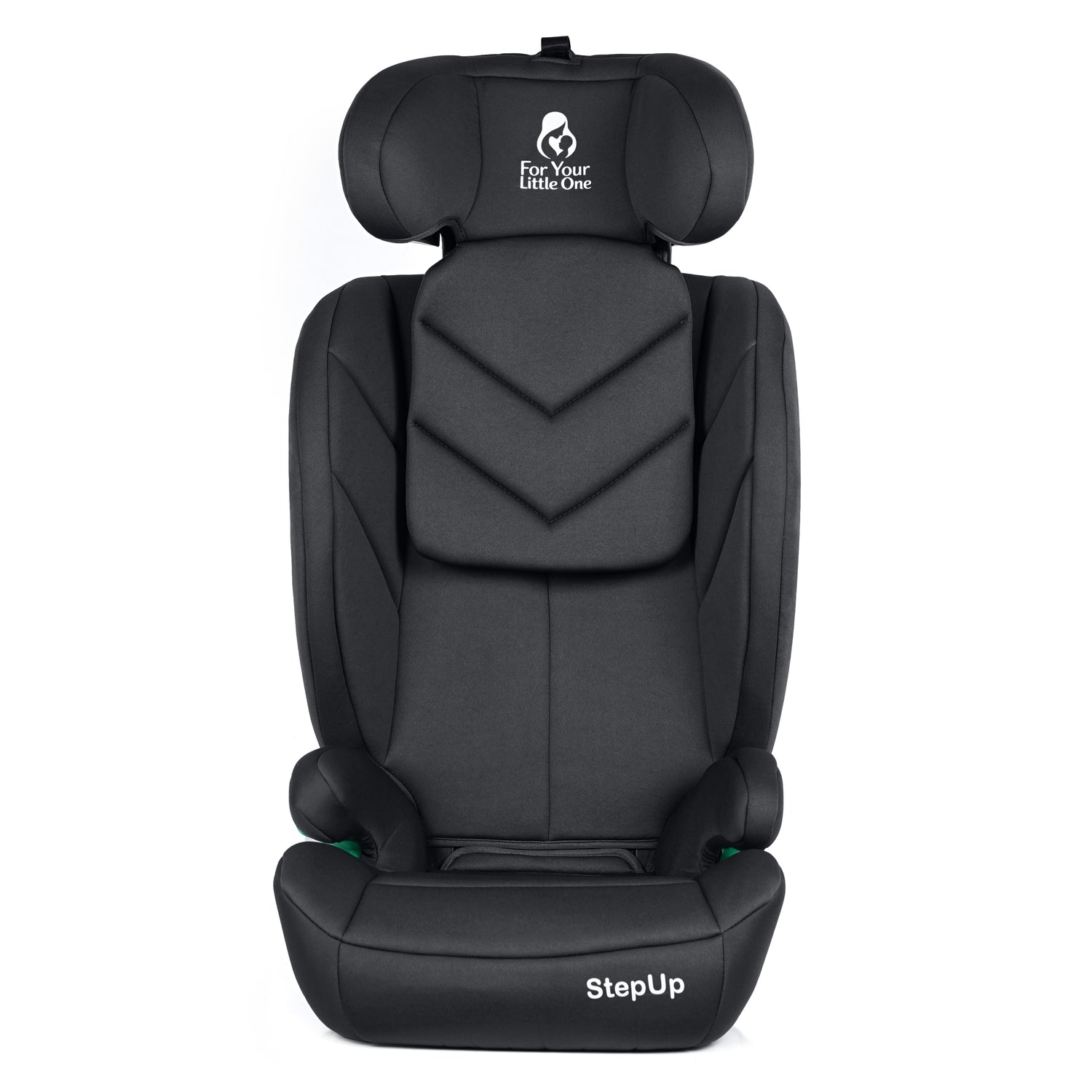 For Your Little One Stepup I-Size Belted 2/3 Car Seat Booster Seat - Midnight Black (4-12 Years)
