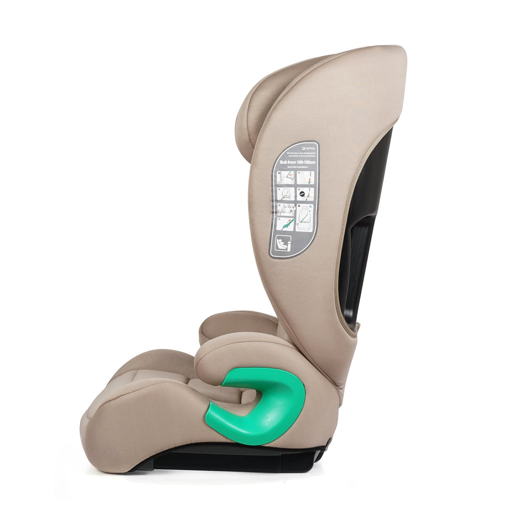 For Your Little One Stepup I-Size Belted 2/3 Car Seat Booster Seat - Latte Beige (4-12 Years)