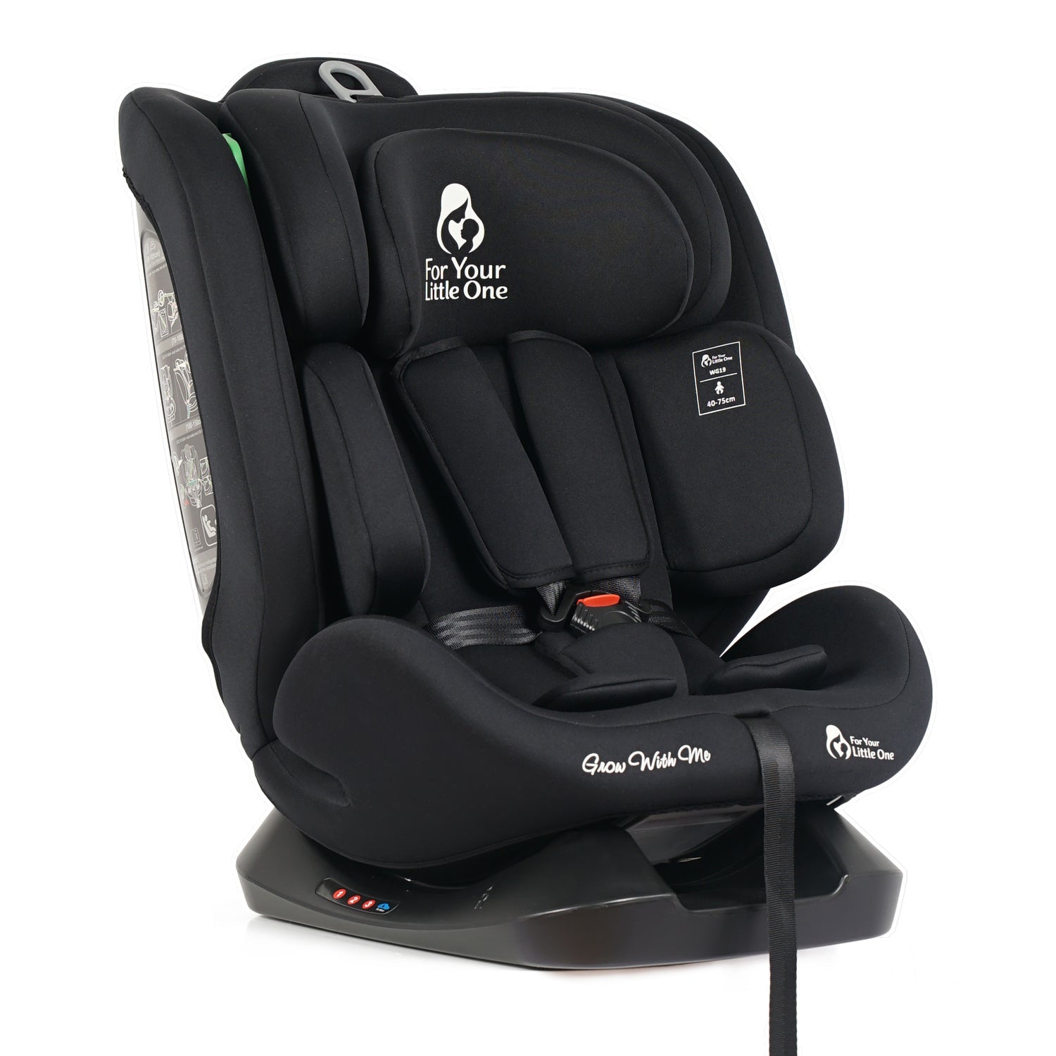 For Your Little One GrowWithMe 0/1/2/3 i-Size Car Seat - Midnight Black (Birth-12 Years)